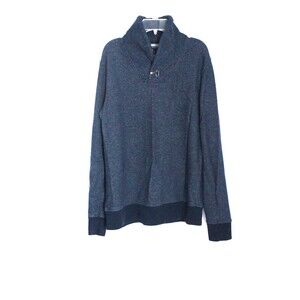 Banana Republic Men's Blue Collared Sweatshirt  Size M